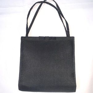Like-new Dressy Little Black Purse with Bow
